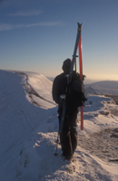 Skier of Corn Du, Brecon Beacons