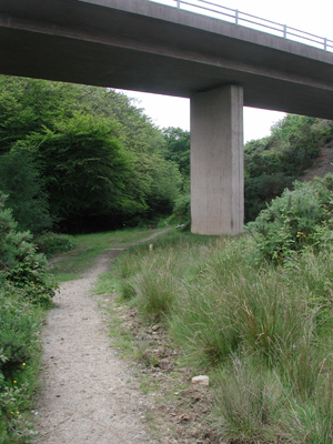 under the link road