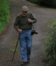 My father about to join me on the walk