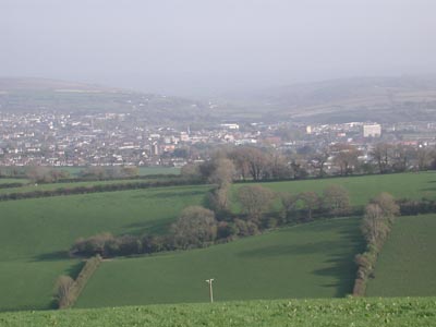 Looking down on Barnstaple