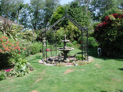 fountain in the garden