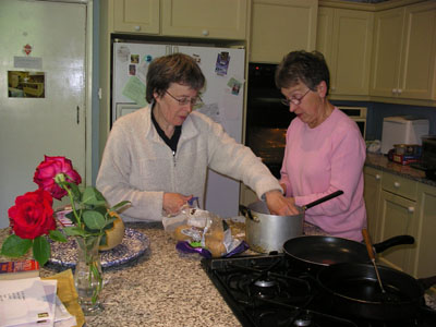 Doing the potatoes