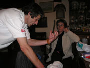 phil treating my ankle