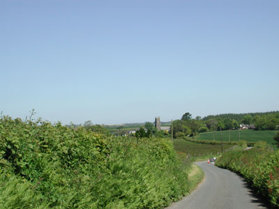 Church in distance