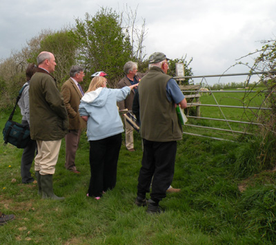 Nick Harvey looking towards site