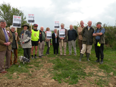 Nick with protestors