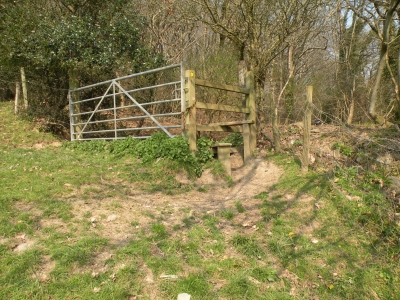 Stile below Ash Wood