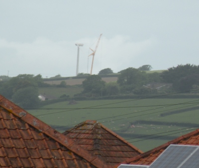 Crane seen from Sticklepath Hill, Barnstaple