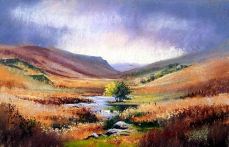 Elan Valley by Jenny Keal, pastel